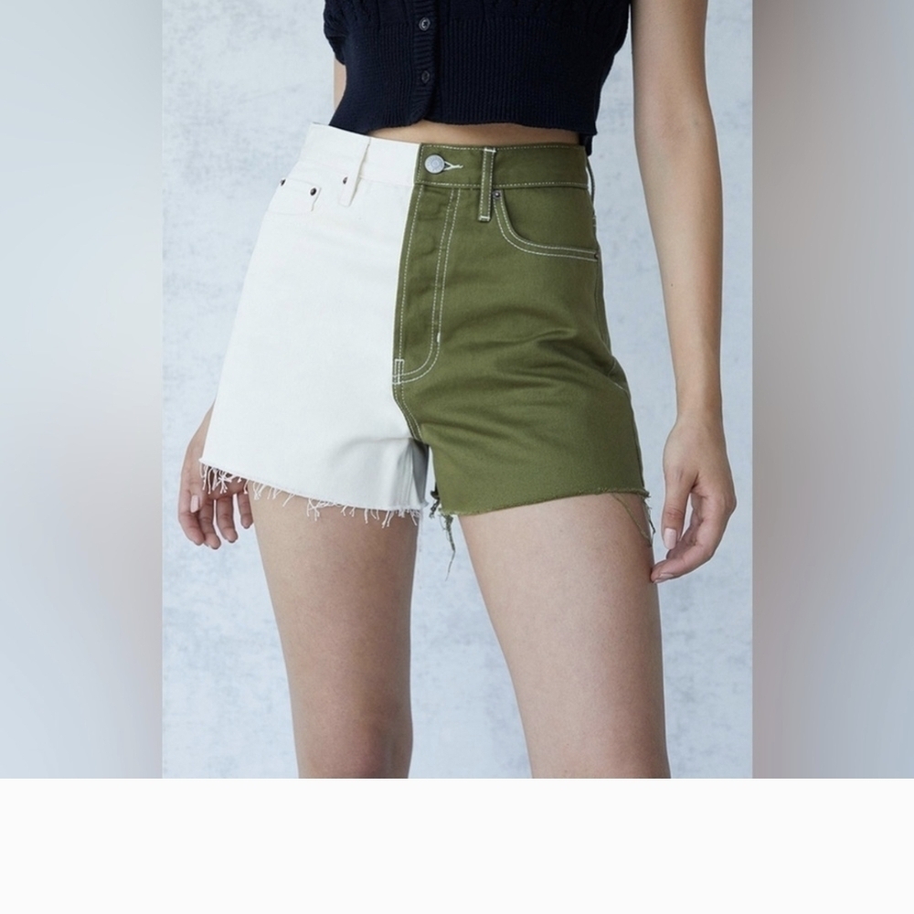 PacSun,Two Tone High Waisted Shorts,Size 28